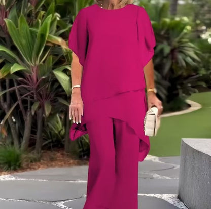 Océane - Tailleur Asymétrique en Chiffon
