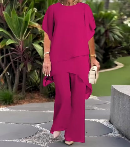 Océane - Tailleur Asymétrique en Chiffon
