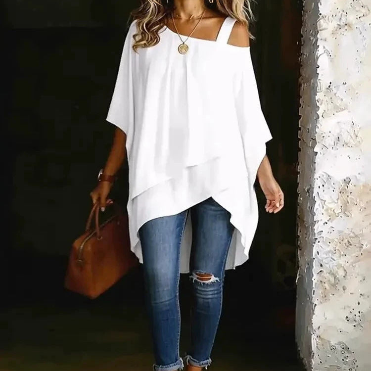 Élise - Haut Asymétrique Élégant
