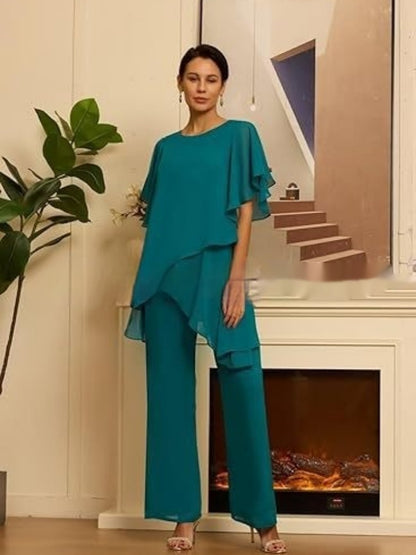 Océane - Tailleur Asymétrique en Chiffon