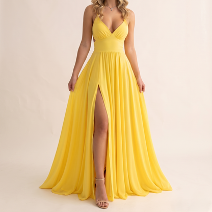 Citrine - Robe Maxi Dos Nu