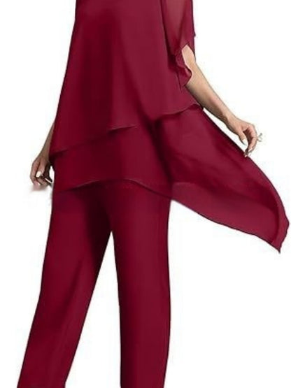 Océane - Tailleur Asymétrique en Chiffon