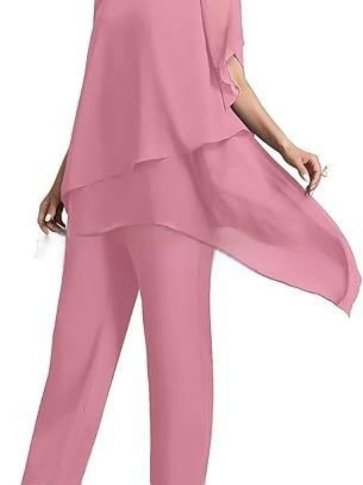 Océane - Tailleur Asymétrique en Chiffon